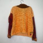 Marcia Bloom Pullover Long Sleeve Boucle Velvet Orange Sweater Cowl Top Sz XL Photo 5