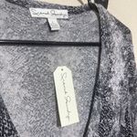 French Laundry NWT  Black snakeskin print Cardigan Sweater button front long sz L Photo 1