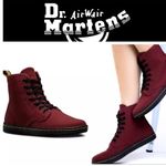 Dr. Martens 🖤 Shoreditch Combat Boots – Size 7 – Red Burgundy High Tops 🖤 Photo 1