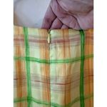 CDC Sleeveless Floral Plaid Mini Dress 100% Silk Yellow Women's Size 6 Photo 4