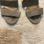 Lucky Brand Minna Size 10 Taupe Open Toe Heeled Sandals Suede Block Heel Tan Photo 2