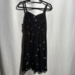 Old Navy  Black‎ Floral Cami Dress Smocked Back M Whimsigoth Daisies Boho Fairy Photo 1