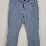 Diane Gilman Womens Jeans Size 8 Blue Denim Striped Cuffed Baggy Photo 0