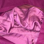 Vintage 70's Purple Dress Faux Fur Bodice Long Sleeve Felt Collared Berry Jewel Photo 6