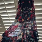 V neck long evening dress maxi floral flowey cocktail party Sunday Wedding sexy Photo 3