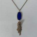 Kendra Scott  Rayne Cobalt Blue Cat's Eye Pendant
Gold Tassel Long Necklace Photo 3