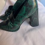 Nordstrom  Black and Green Loafers with Metallic Accents Photo 7