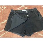 ZARA  Denim Wrap Skirt Black Medium Photo 2