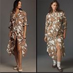 Anthropologie  Maeve The Soren Long-Sleeve Midi Shirt Dress Photo 1