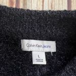 Calvin Klein Jeans Women’s Crew Neck Furry Pullover Sweater Black Size Large Photo 6