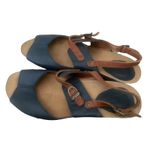 Sergio Tacchini Women's Size EUR 40 US 9 Blue Leather Sling Back Sandals Photo 5