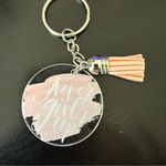 Coral Inspirational Keychain with Tassel Pink Photo 0