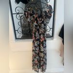 Loft Floral Off-Shoulder Maxi Dress Babydoll Butterfly Y2K Milkmaid Romantic XS Photo 3