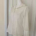 W By Worth Worth Woman’s White Polka Dot Solid Cotton Top, Sz S.  Photo 3