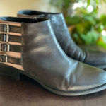 Franco Sarto Boho Chic Biker Leather and Suede Buckle Ankle Booties Photo 0