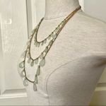 Gold tone 3 tier beaded necklace Photo 8