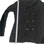Carol Rose  Black Gray Cable Knit Hooded Cardigan Women's Size‎ Medium Photo 4
