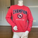 Champion  Athletic Club Sweatshirt Pink Crewneck XS Women’s Logo Pullover Photo 0