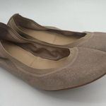 Cole Haan Shoes Size 7 Ballet Flats Taupe Silver Elastic Stretch Classic Office Photo 0