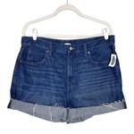 Old Navy  High-Waisted Slouchy Cut-Off Denim Jean Shorts Five Pocket Blue Size 12 Photo 3