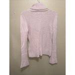 White House | Black Market  Pink Knit Funnel Neck‎ Long Sleeve Fitted Sweater Photo 3