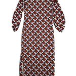 ZARA  Dress Womens XS Black Purple Geometric Print Midi Colorful Vlogger Favorite Photo 0