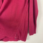 J.Jill Magenta Knit Open Front Cardigan Sweater Size Large Cotton Zipper Accents Photo 1