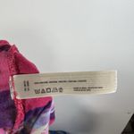 Anthropologie Lilka Small Cropped Pants Tropical Palm Leaf Print Bright Pink Blue Wide Leg Photo 8