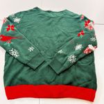 2XL Ugly Christmas Sweater Party Cardigan Green Red Cardinal Snowflakes holiday Size undefined Photo 5