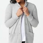 Cuddl Duds  Grey Cozy Shawl Collar Cardi Cardigan Sweater Medium Photo 0
