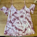 American Eagle  Soft & Sexy Cold Shoulder Tie Dye Top Photo 1
