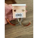 Rebecca Minkoff  Bracelet Large Gold Glitter Hoop Earrings #RM239 Photo 1