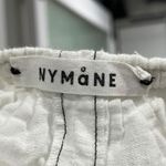 NYMÅNE White Linen Cotton Embroidered Puff Sleeve Tunic Dress Top S Photo 4