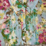 Uncommon Threads Light Blue Pink Lace Button Down Shirt Vibrant Floral Design Size undefined Photo 5