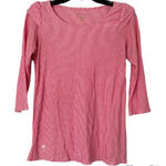 Lilly Pulitzer pink and white stripe shirt M Photo 0