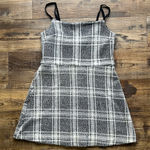 Urban Outfitters  White/Grey Plaid Tweed Style Mini Dress Size Medium Photo 0