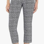 Hilary Radley Womens  Pull On Black & White Abstract Print Capri Pants - Sz XL Photo 0