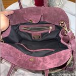 Elegant Burgundy Suede Handbag Brown Photo 4