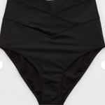 Aerie Brand New  Women's Size Large Black High Waisted Coverage Bikini Bottom Photo 0