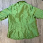Coldwater Creek  Green Silk Quilted Button Front Jacket 2X Photo 9
