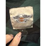 Vintage Harley Davidson Plaid Flannel Shirt Snap Buttons Long Sleeve Size L Green Size L Photo 3