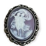 Victorian brooch costume party antique silver looking cameo brooch jewelry Photo 6