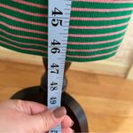 ZARA  Asymmetric Bodycon MIDI Cotton Dress Green Pink striped Sz L Photo 5