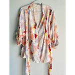 Tallulah & Hope Gloria's Women's V Neck Blouse Bird‎ Print Tie Boho One Size Size undefined Photo 8