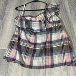 Cloth & Stone  Plaid One-Shoulder Top; Medium Photo 0