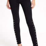 IRO  Black Skinny Jeans with Side Button Accents Photo 0