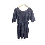 Xhilaration Women's M Heart Printed 1/2 Sleeve Pocketed Dress Navy Blue Pockets Photo 7