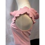 INC  Pretty Pink Frilly Off Shoulder Sleeveless Sweater Size L Photo 2