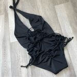 We Are HAH  (NWOT) Scrunch Halter Strappy One Piece Swim Suit Black (small) sexy Photo 4