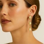 Julie Vos Gold and Pearl Linear Earrings Photo 0